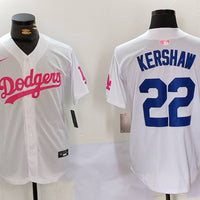Clayton Kershaw #22 Los Angeles Dodgers White Limited Game Player Jersey - JerseysFreak
