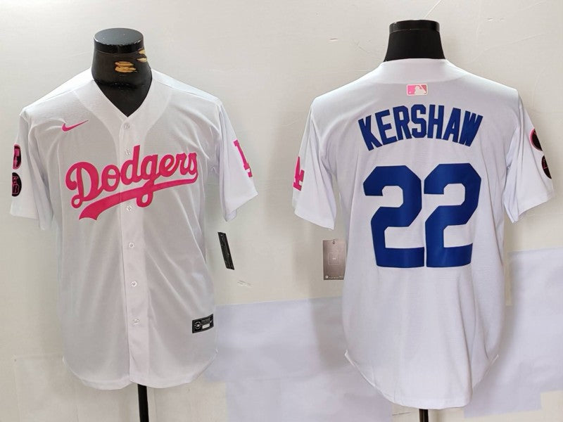 Clayton Kershaw #22 Los Angeles Dodgers White Limited Game Player Jersey - JerseysFreak