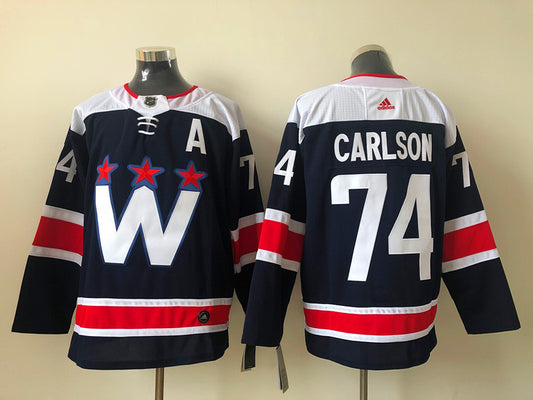 Men's Washington Capitals John Carlson #74 Navy Home Breakaway Jersey1