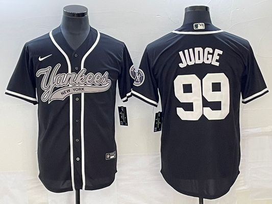 Men's New York Yankees Aaron Judge #99 Black Player Jersey1 Joint Edition