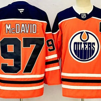 Men's Edmonton Oilers Connor McDavid #97 Fanatics Orange Player Jersey