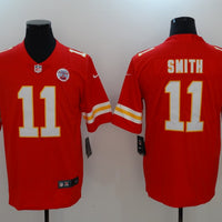 Men's Kansas City Chiefs #11 Alex Smith Red Team Color Game Jersey1