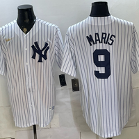 Men's New York Yankees Roger Maris #9 White Home Replica Jersey