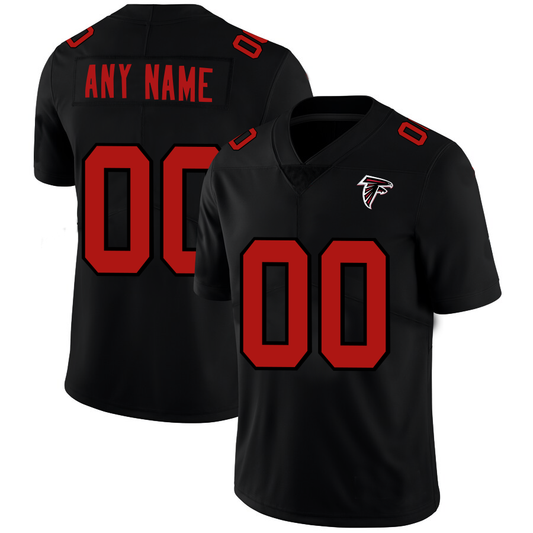 Custom1 Atlanta Falcons Black American Stitched Name And Number Christmas Birthday Gift Football Jerseys