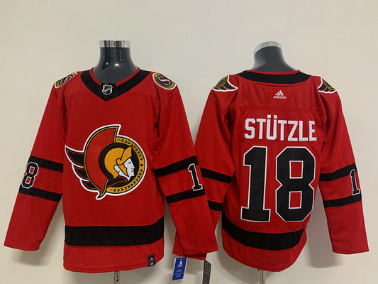 Men's Ottawa Senators Tim Stutzle #18 Red Player Game Jersey1