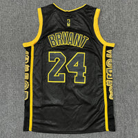 Men's Los Angeles Lakers Kobe Bryant #8-24 Black Swingman Jersey1