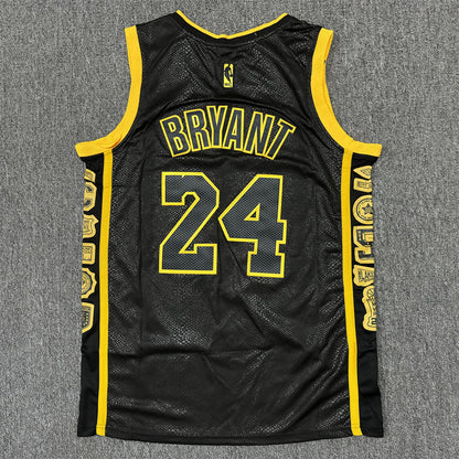Men's Los Angeles Lakers Kobe Bryant #8-24 Black Swingman Jersey1