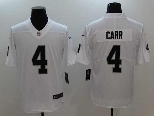 Men's Las Vegas Raiders Derek Carr #4 Black Vapor Jersey1 White