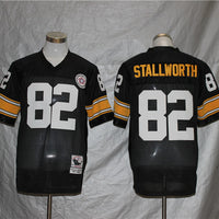 Men's Pittsburgh Steelers John Stallworth Mitchell & Ness Black Legacy Replica Jersey1