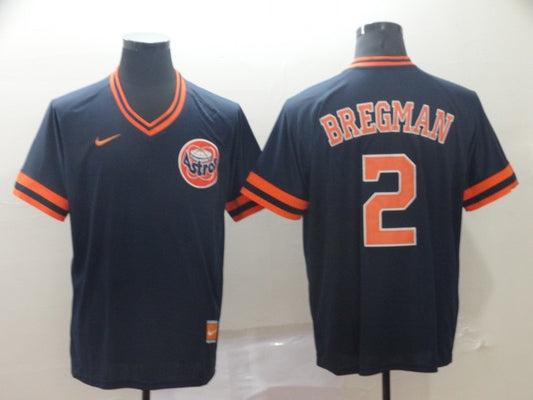 Men's Houston Astros Alex Bregman #2 Navy Replica Player Jersey1