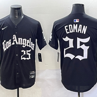 Men's Los Angeles Dodgers Tommy Edman #25 Black Limited Player Jersey