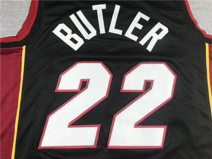 Men's Miami Heat Jimmy Butler #22 Black 2022/23 Swingman Jersey1 - Icon Edition