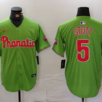 Men's Philadelphia Phillies Bryson Stott #5 Green Limited Player Jersey1
