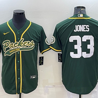 Men's Green Bay Packers Aaron Jones #33 Green Game Jersey1 Joint Edition