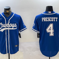 Men's Dallas Cowboys Dak Prescott #4 Royal Game Jersey1