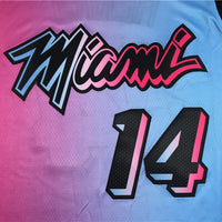 Men's Miami Heat Tyler Herro #14 Pink/Blue Swingman Player Jersey1