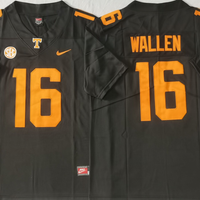 Men's Tennessee Volunteers Morgan Wallen #16 Black Player Game Jersey
