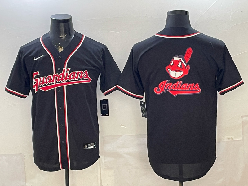 Men's Cleveland Guardians Fashion Limited Black Out Jersey