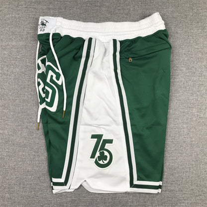 Men's Boston Celtics Green/White City Edition Basketball Shorts1