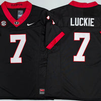 Men's Georgia Bulldogs Lawson Luckie #7 Black Player Jersey