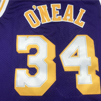 Men's Los Angeles Lakers Shaquille O'Neal #34 Purple 1996-97 Classics Jersey1