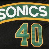 Men's Seattle Supersonics Shawn Kemp #40 Black Throwback Swingman Jersey