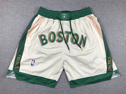 Men's Boston Celtics White 2023/24 Pocket Shorts1 City Edition