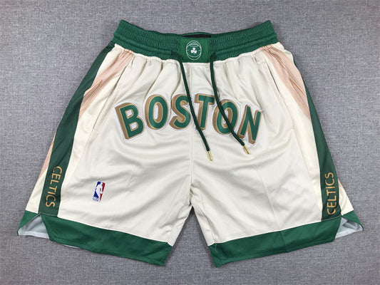 Men's Boston Celtics White 2023/24 Pocket Shorts1 City Edition