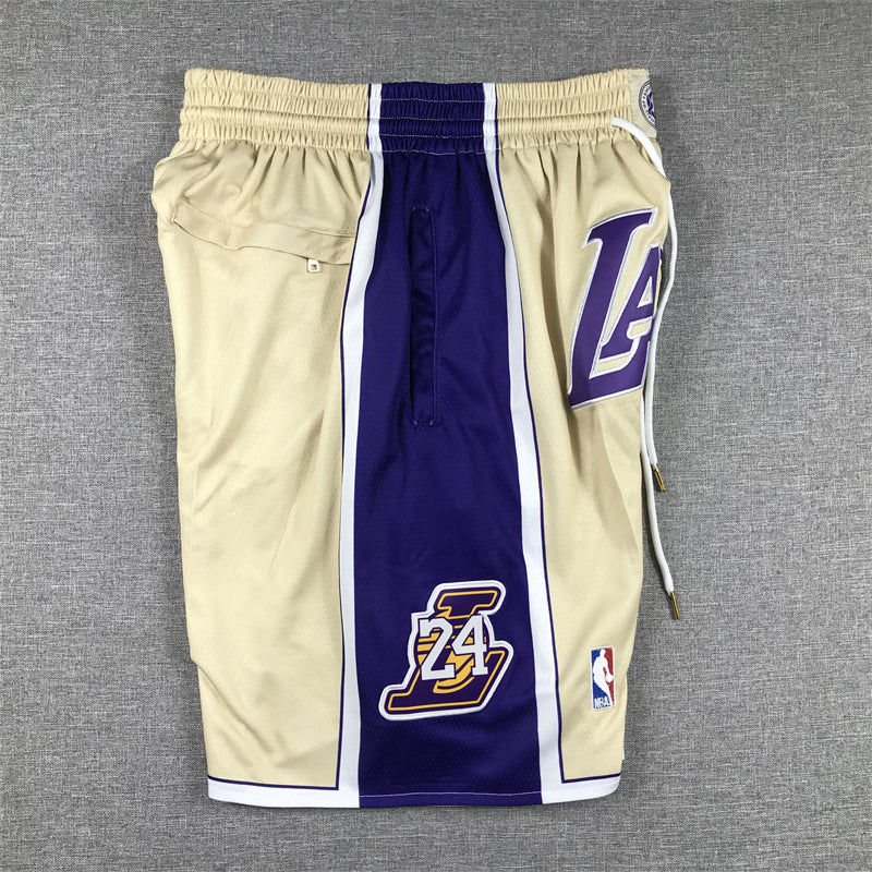 Men's Los Angeles Lakers Gold Hall of Fame Pocket Shorts1