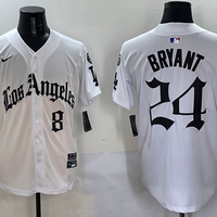 Men's Los Angeles Dodgers Kris Bryant #8-24 White Player Game Jersey