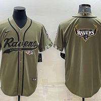 Men's Baltimore Ravens Olive 2022 Salute To Service Limited Jersey1