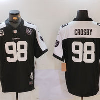 Men's Las Vegas Raiders Maxx Crosby #98 Black 2024 Vapor Limited Jersey1