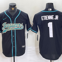 Men's Jacksonville Jaguars Travis Etienne Jr #1 Black Game Jersey1