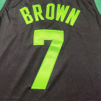 Men's Boston Celtics Jaylen Brown #7 Black 2024/25 Swingman Player Jersey1 - City Edition