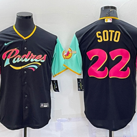 Men's San Diego Padres Juan Soto #22 Black Stitched Jersey1