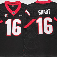 Men's Georgia Bulldogs Kirby Smart #16 Black Player Game Jersey