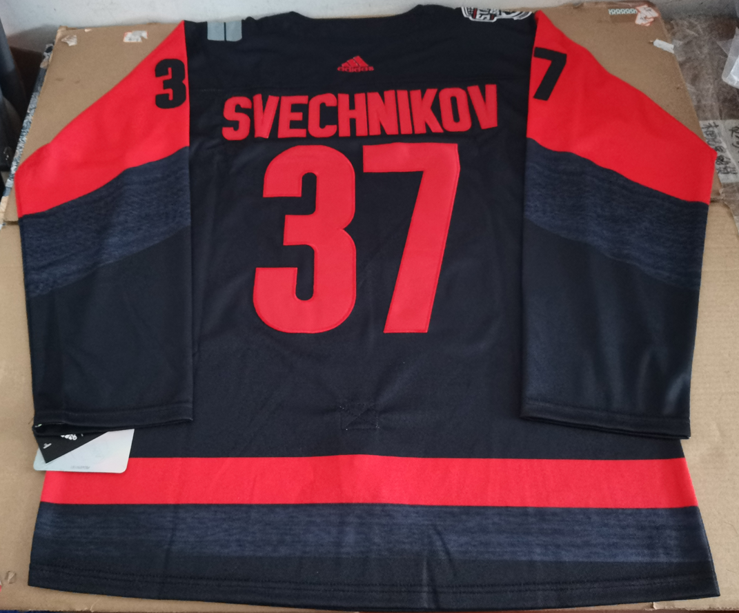 Men's Carolina Hurricanes Andrei Svechnikov #37 Black Player Jersey1