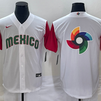 Men's 2023 World Baseball Classic Mexico White/Red Player Jersey1
