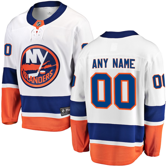 Men's New York Islanders Fanatics Branded White Custom Player Jersey1