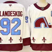 Men's Colorado Avalanche Gabriel Landeskog #92 White Premium Player Jersey