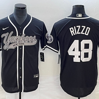 Men's New York Yankees Anthony Rizzo #48 Black Player Jersey1 Joint Edition