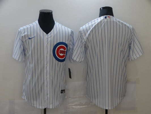 Men's Chicago Cubs White Home Blank Replica Jersey1