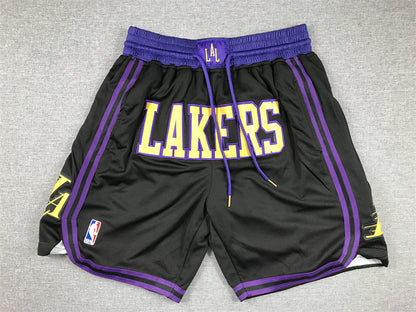 Men's Los Angeles Lakers Black 2023/24 Pocket Shorts1 City Edition