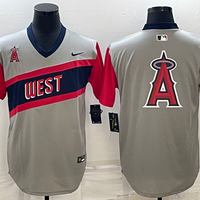 Men's Los Angeles Angels Gray Replica Player Jersey1