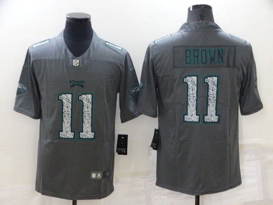 Men's Philadelphia Eagles A.J. Brown #11 Gray Game Player Jersey1