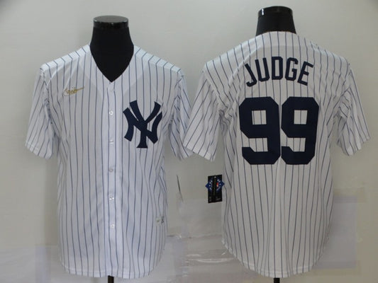 Men's New York Yankees Aaron Judge #99 White Player Jersey1