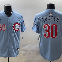 Men's Chicago Cubs Kyle Tucker #30 Baby Blue 2nd Alternate Limited Player Jersey1