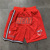 Men's Miami Heat Red Basketball Shorts1