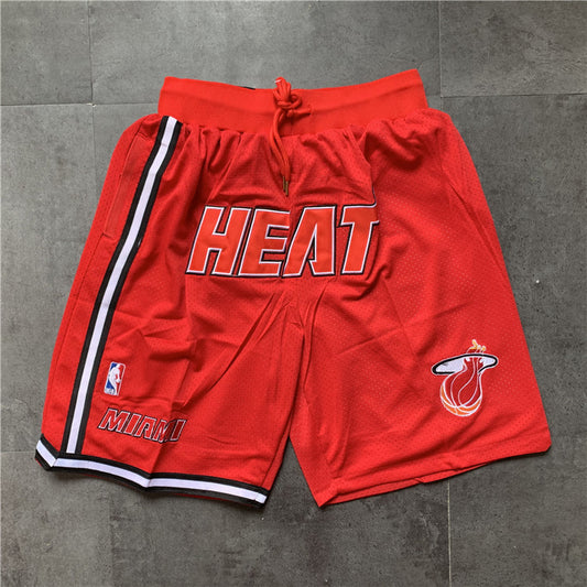 Men's Miami Heat Red Basketball Shorts1