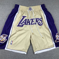Men's Los Angeles Lakers Gold Hall of Fame Pocket Shorts1